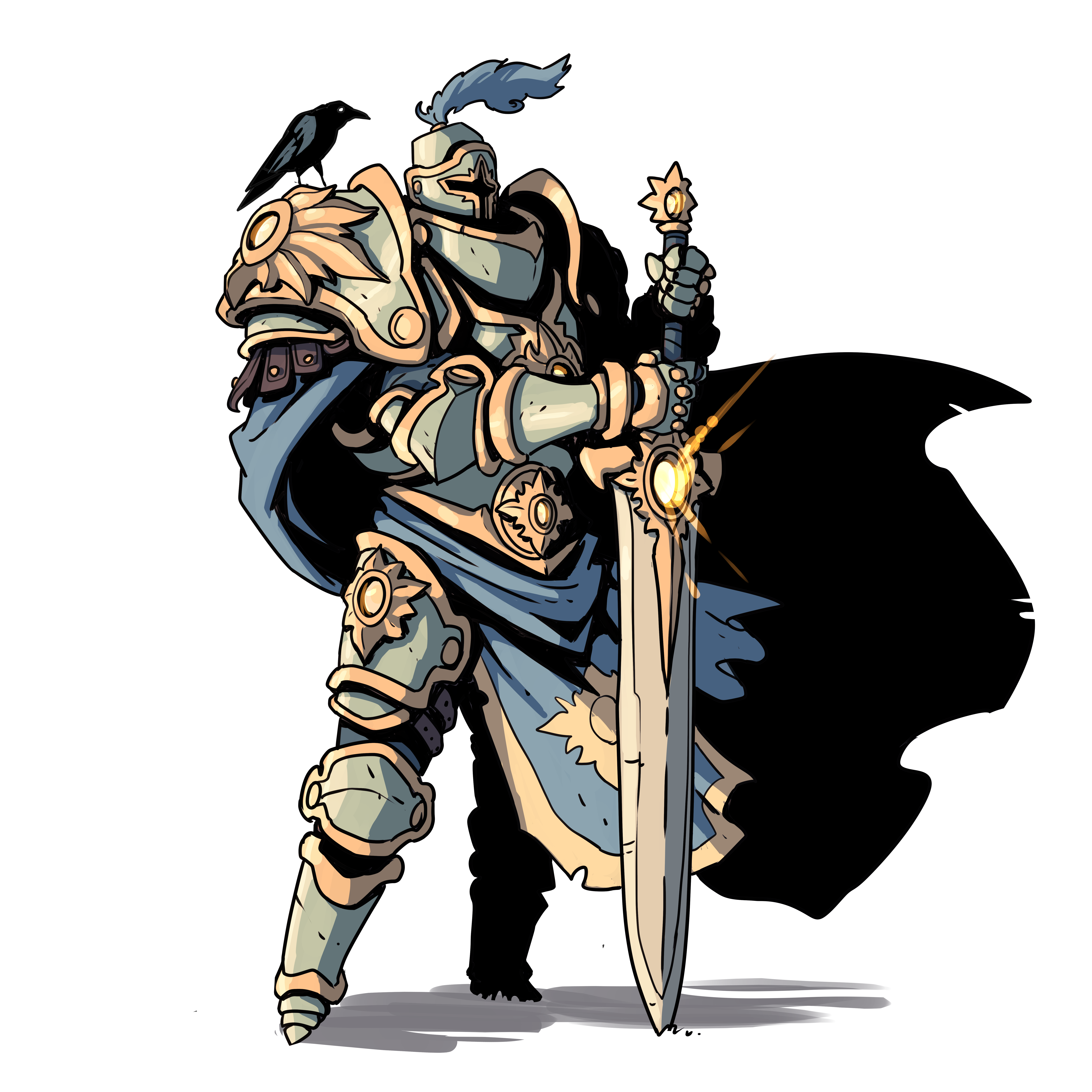 Refractory Paladin in gold armor holding a sword